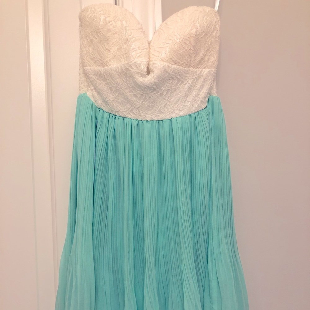 Shareen strapless dress, size 12.